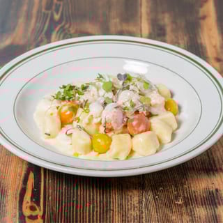 Maine lobster & shrimp lemon gnocchi